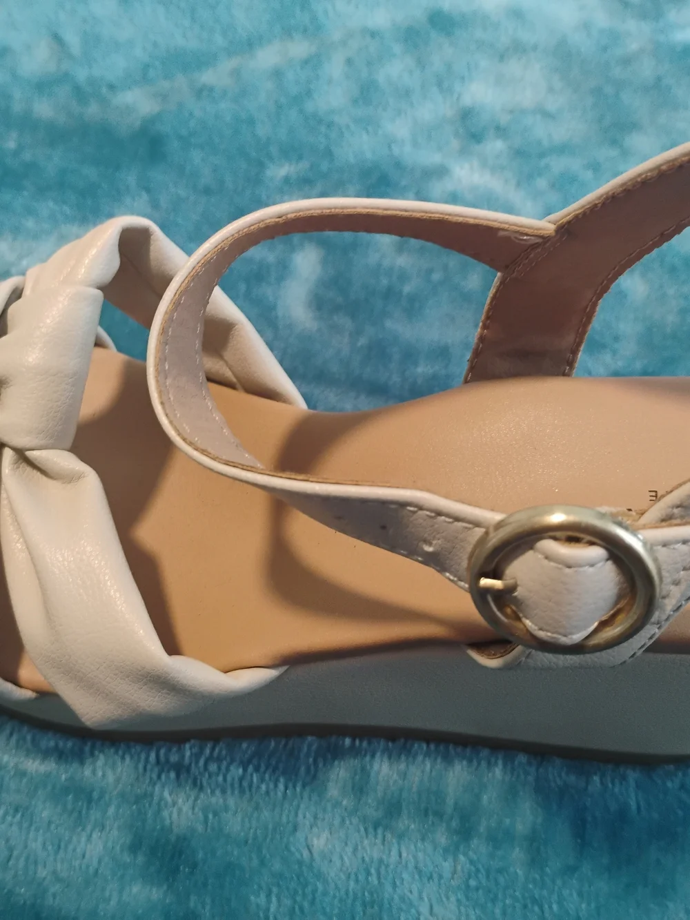 Sonoma Cream Knotted Wedge Sandals